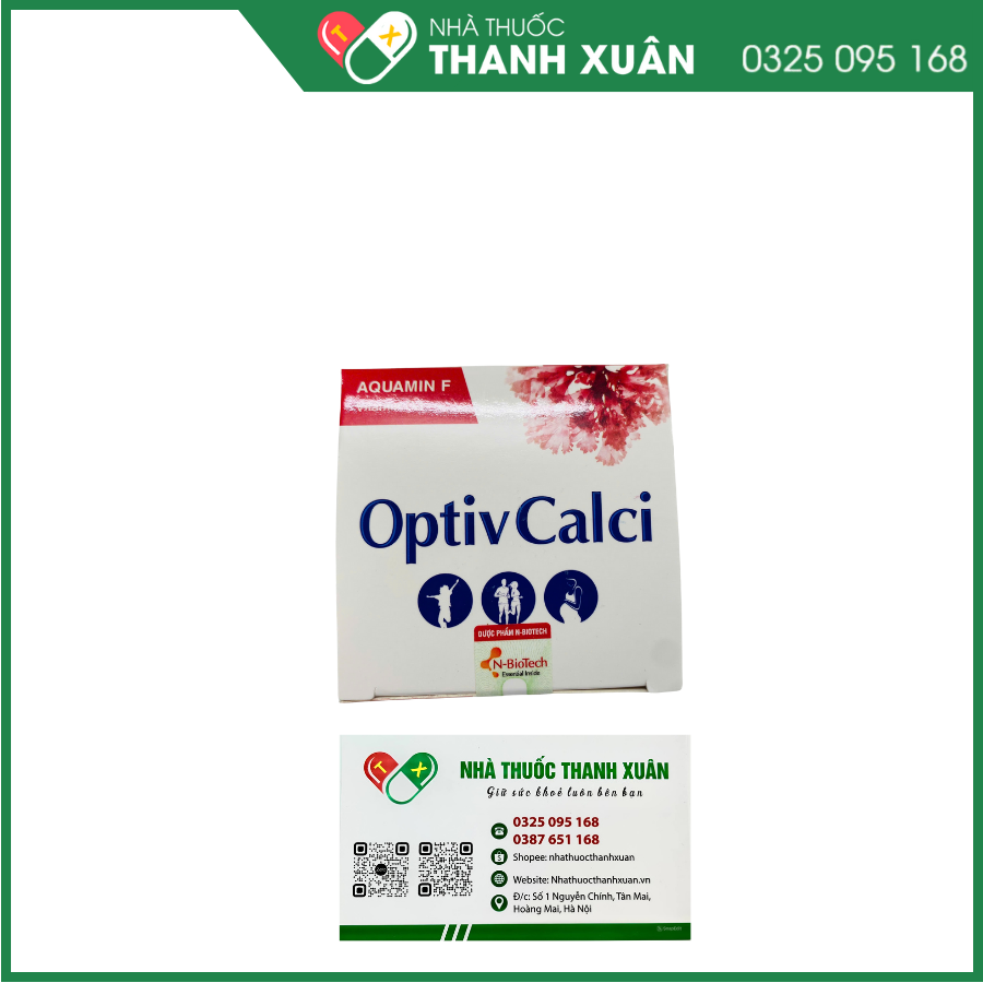 Optiv Calci bổ sung Calci hỗ trợ xương khớp và răng chắc khỏe